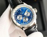 GF Factory Breitling 42MM Calfs Leather Bracelet Stable Movement Blue White Black Watch